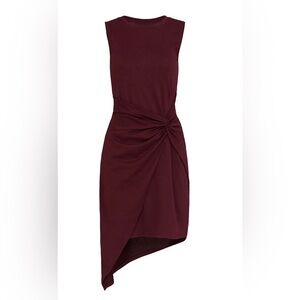 Trouvé, burgundy wrap dress, asymmetrical, size small
